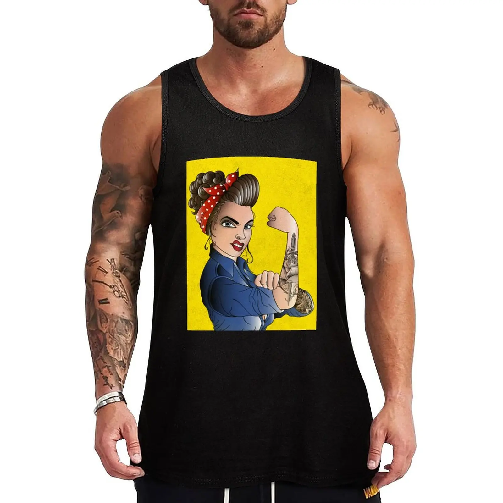 we can do it woman 2 Tank Top Muscle fit T-shirt for fitness training weight vest sleeveless gym shirts male