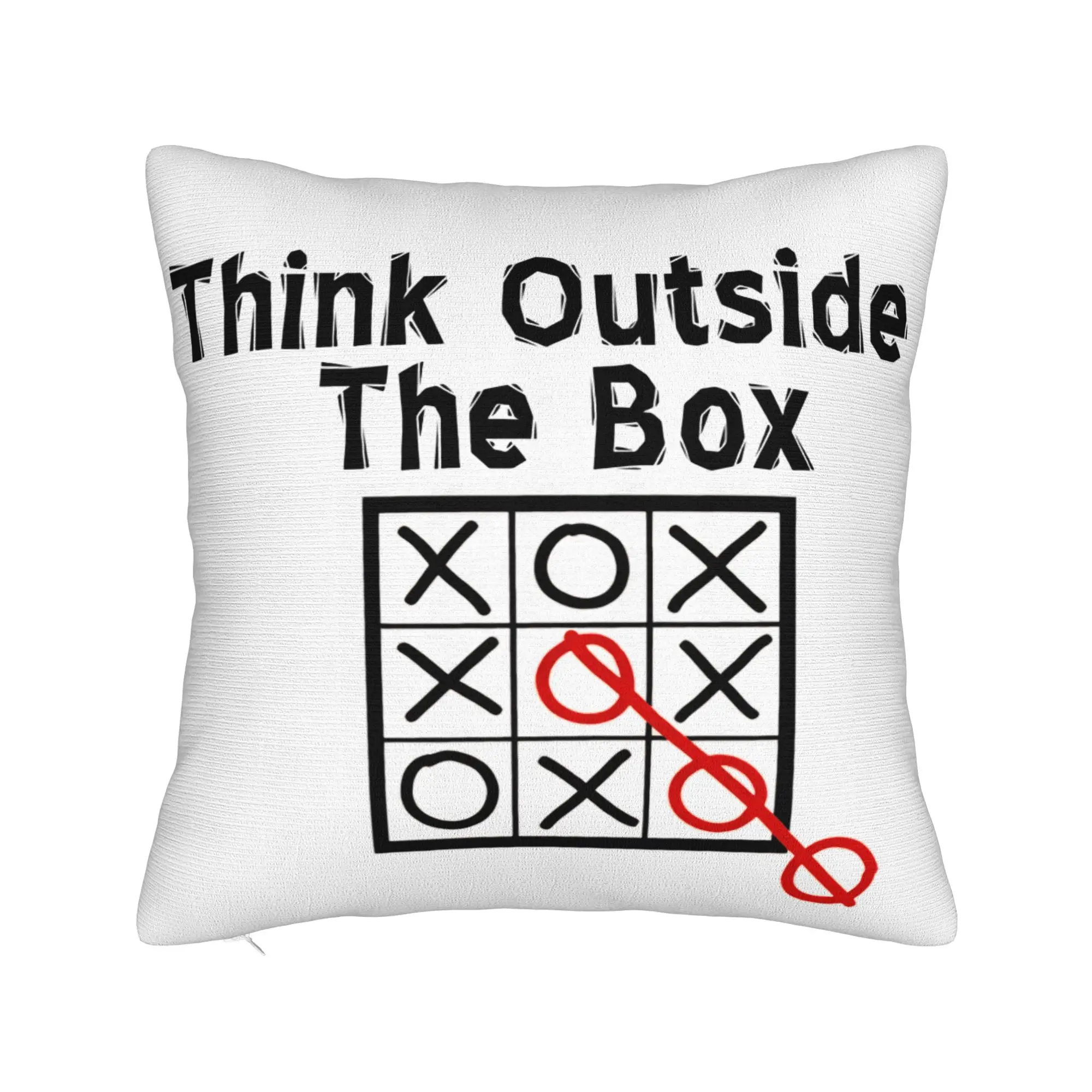 Pillow Cover Think Outside the Box Tic Tac Toe  Fashion Pillow Case For Living Room Chair Pillowcases