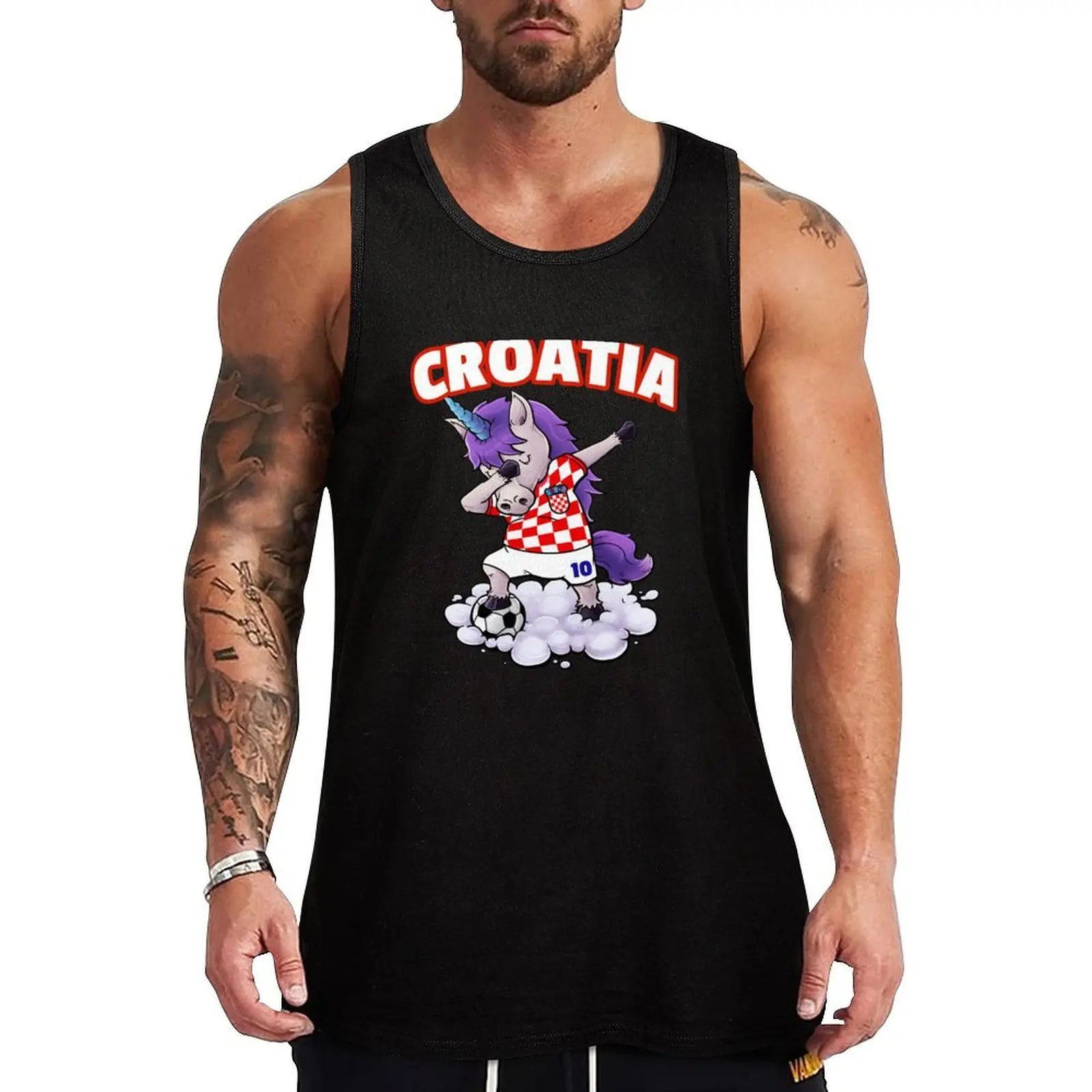 

Dabbing Soccer Unicorn Funny Croatia Soccer Kids - Croatian Football Tank Top quick-drying t-shirt sleeveless jackets