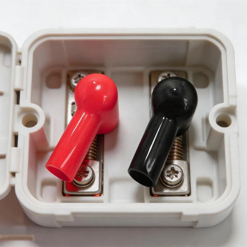 Positive and Negative Pole Clamping Column PVC Protective Sleeve  Battery Terminal Insulating Cap Battery Pile Head Cap 2-20PCS