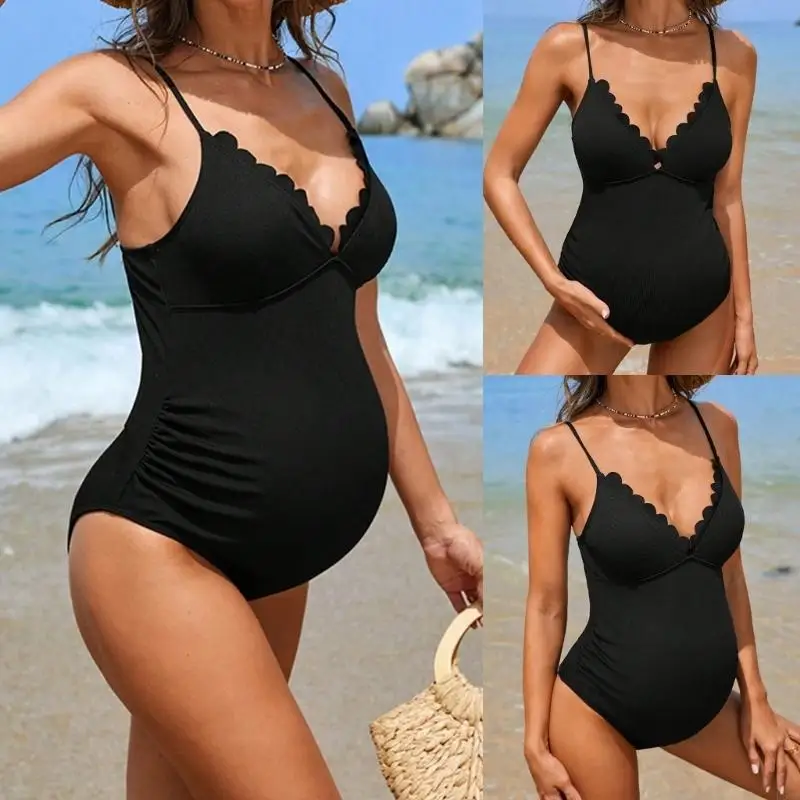 Image 3: Confort tissu polyester maillot bain maternité R66D dans l'activité plage yoga natation