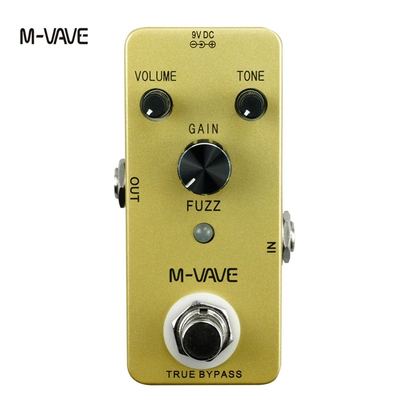 M-VAVE Vintage Fuzz Guitar Effect Pedal Zinc Alloy Shell True Bypass Guitar Pedal for Guitar Accessories Guitar Parts
