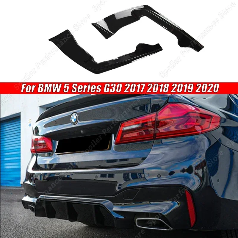 

For BMW 5 Series G30 2017 2018 2019 2020 Rear Bumper Diffuser Lip Side Splitters Spoiler Body Kit Guard Cover Car Accessories