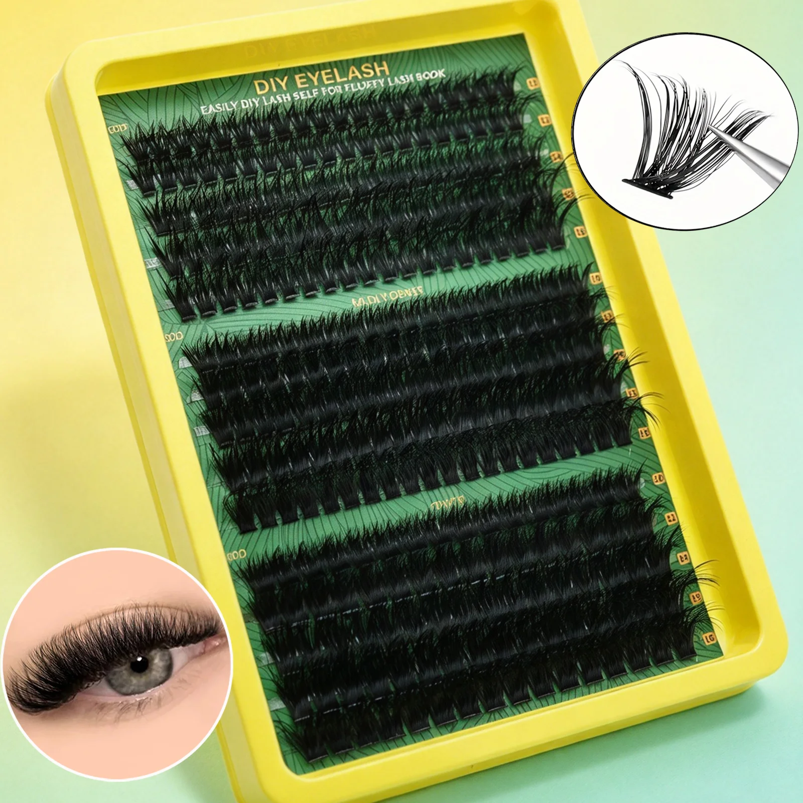 DIY Wimpernverlängerungen, Cluster-Wimpern, flauschige, einzelne Kunstwimpern, segmentierte Kunstwimpern für tägliches Party-Make-up – Detail 1