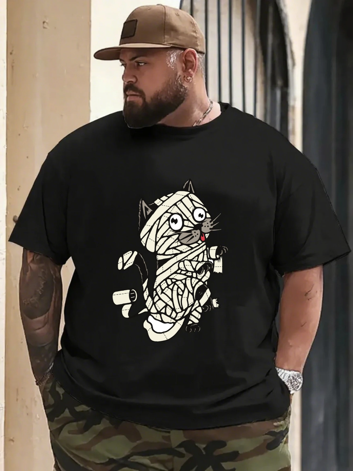 

Vintage Outdoor Hiker Graphic T-Shirt for Men, Mountain Style Short Sleeve Tee, Casual Hiking Print Tops