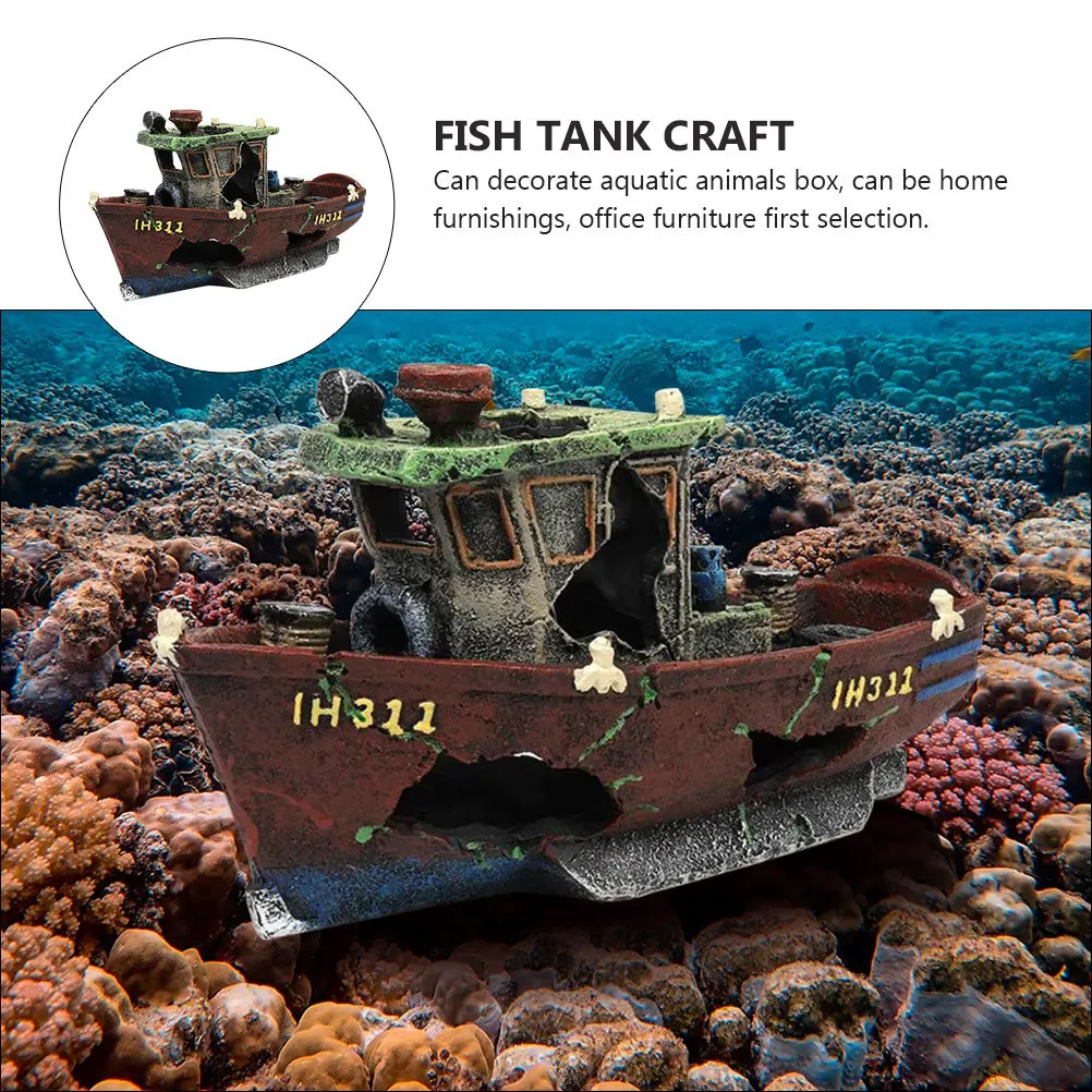 

1Pcs Aquarium Landscape Ornament Resin Based Fish Tank Decor Suitable for Aquatic Animals Box Furnishing Aquarium Landscape