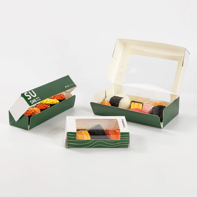 custom.LOKYO Customized Take Out Disposable Paper Sushi Box with Lid