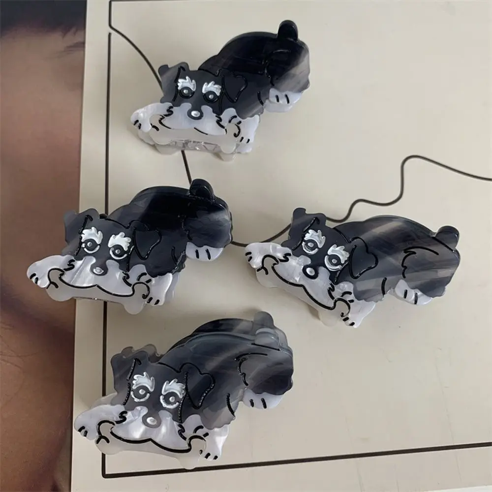 Ins Acetate Hair Claws Schnauzer Dog Hair Pins Chew Bone Acetic Acid Claw Clips for Thick Hair Women