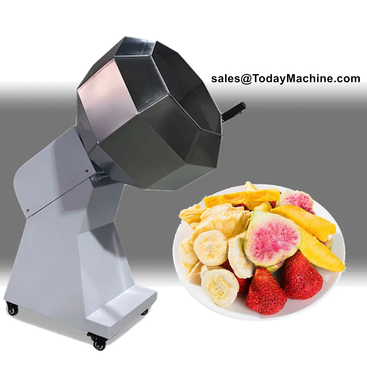 Octagonal Snack Food Seasoning Mixing Machine Puffed Corn Chips Flavoring Machine