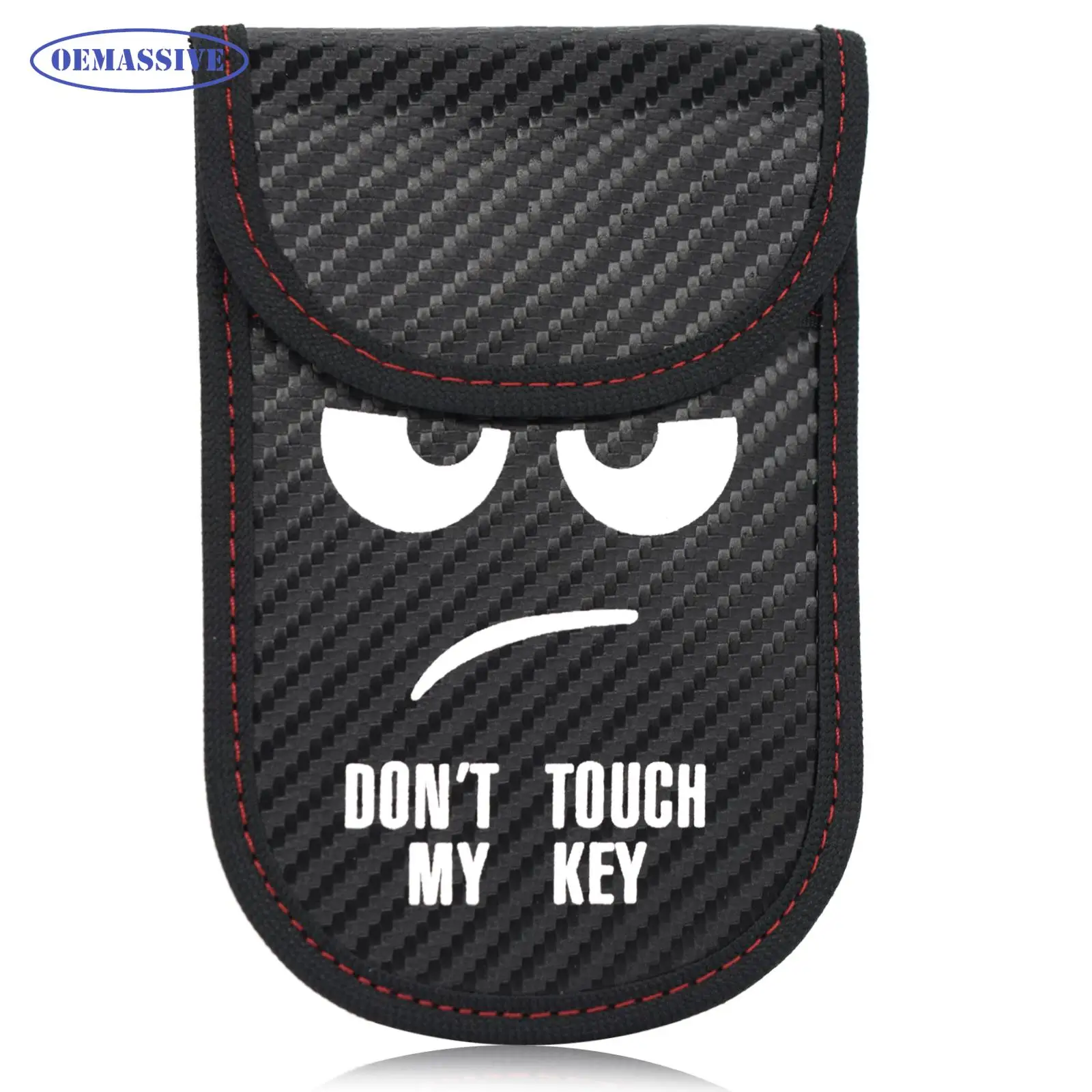

OEMASSIVE Universal 14.5X9.5cm Key Signal Case RFID Blocking Faraday Cage Pouch Cover Cartoon Carbon Fiber Anti-theft Shielding