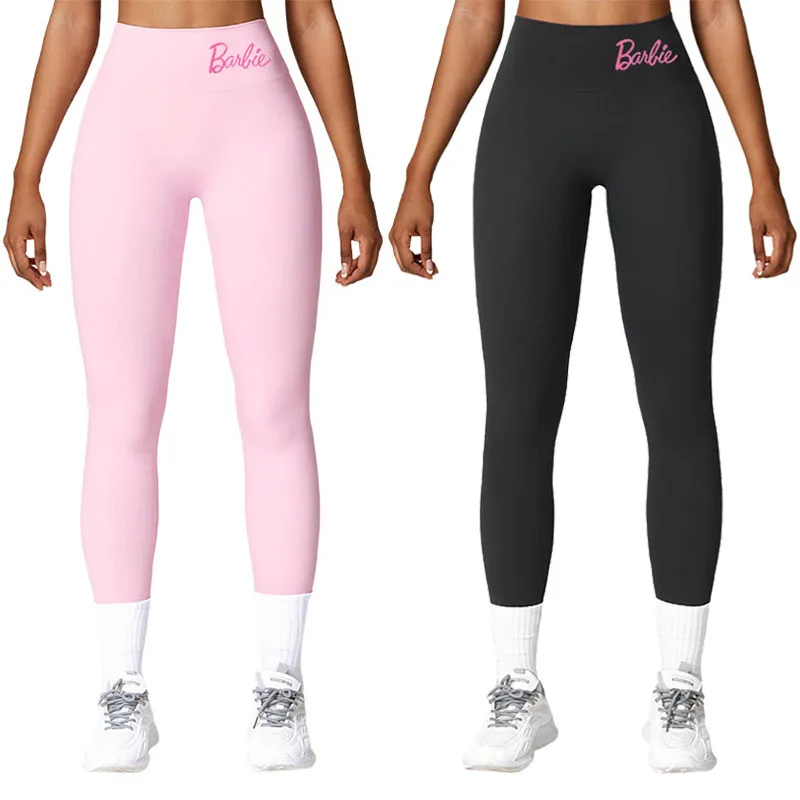 European American sexy slim Barbie yoga fitness leggings for women elastic quick-drying running sports beautiful butt pants