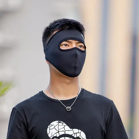 ROCKBROS Solskyddsmask UPF 50+ Issilk Anti-UV Ansiktsmask Halsduk Andningsbar Sporthalsduk 8 best sales RockBros-mask - №8