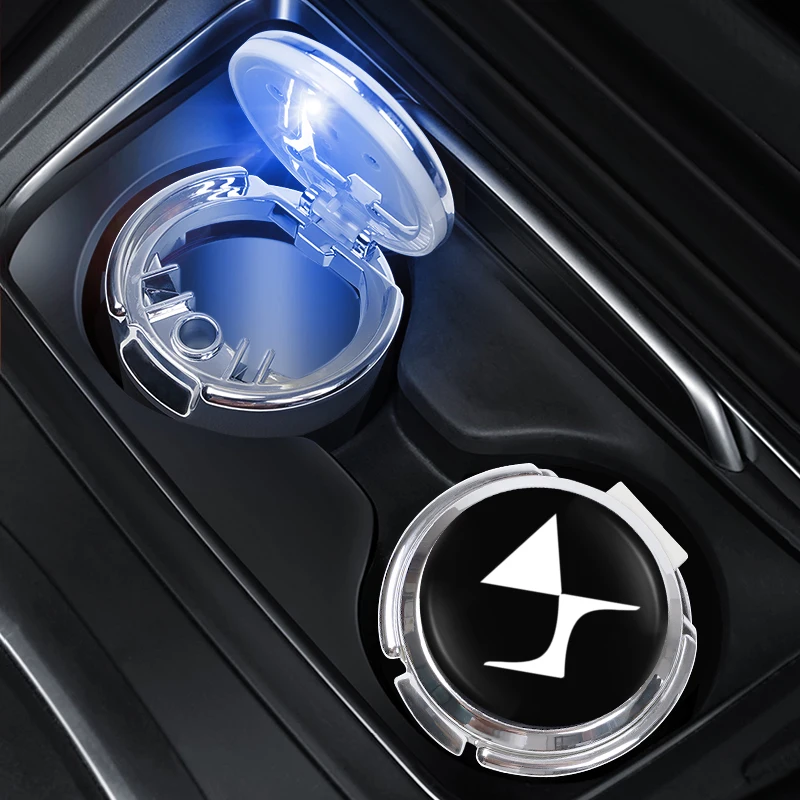 اكسسوارات السيارات الداخلية منفضة سجائر مصباح ليد المحمولة حامل رماد الدخان ل DS الروح DS4S DS5 5LS DS3 DS4 DS6 DS7 DS9 البرية