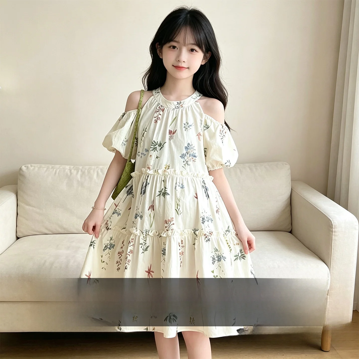 abito-estivo-sweet-princess-per-ragazze-taglie-forti-vestito-comodo-in-fibra-di-poliestere-a-maniche-corte-per-bambine
