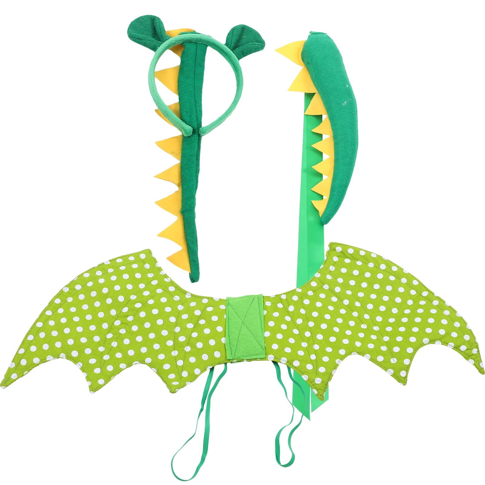 

1Set Dinosaur Costume Set Dinosaur Wing Tail Headband Lightweight Practical Creative Cosplay Props for Little Girl