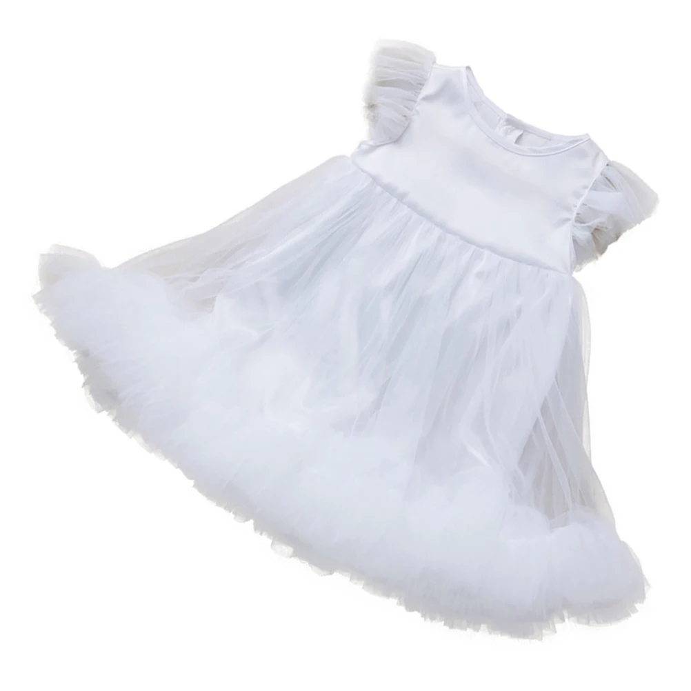 

Toddler Girl Dress Fashionable Without Sleeve Performance Skirt Polyester Tulle Birthday Party Stage Play Dresses Baby Clothes