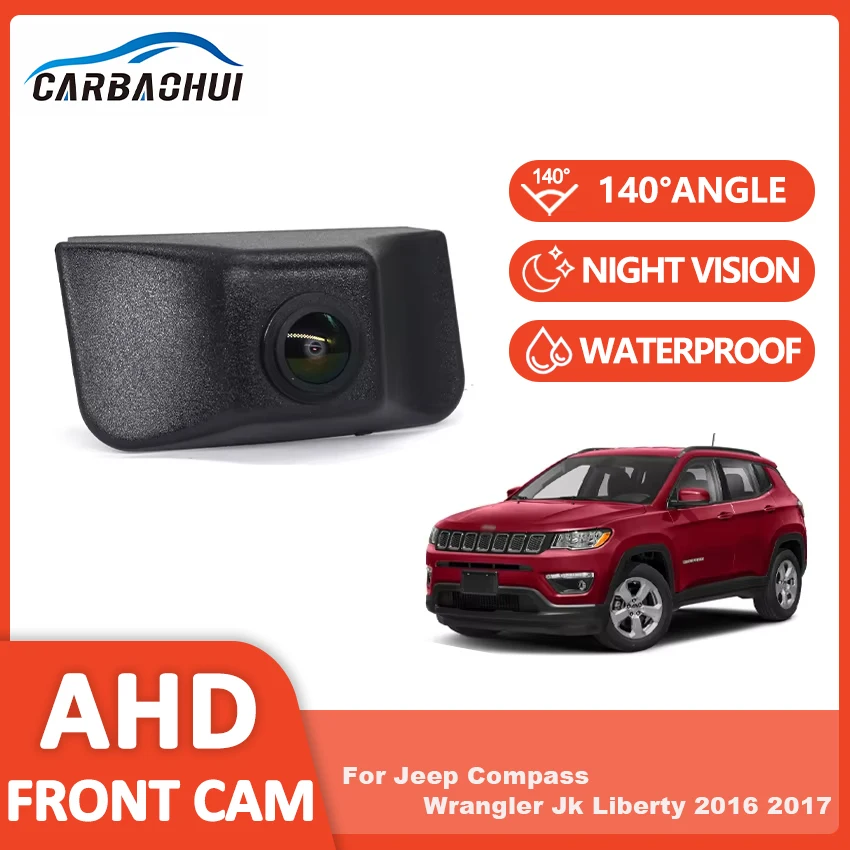 Car Front View Camera PAL NTSC CVBS AHD 1080P For Jeep Forward Grille Camera For Jeep Compass Wrangler Jk Liberty 2016 2017