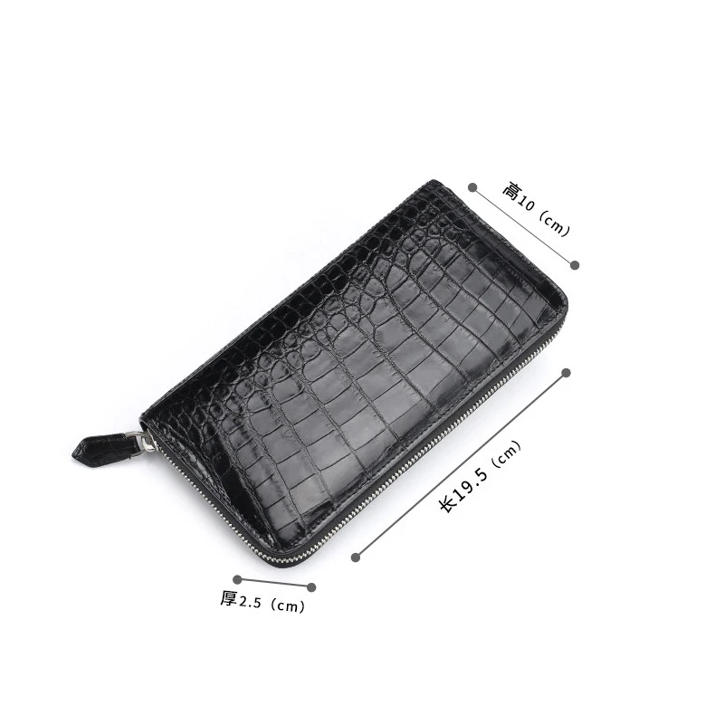 New Fashion Business Men\'s Alligator Wallets Crocodile Genuine Leather Long Organizer Wallet Boy Brand Luxury Card Holder Purse