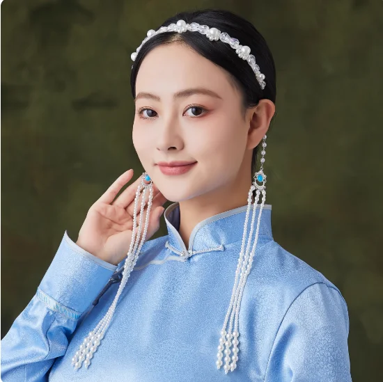 

Обруч для волос в китайском этническом стиле Су, монгольский головной убор