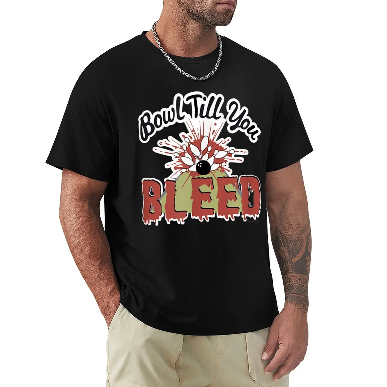 Dexter Bowl Till You Bleed T-Shirt All Match Basic Short Sleeve Top