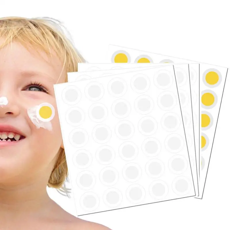 120pcs UV Stickers For Sunscreen, UV Detecting Patches UV Sunscreen Protector Facial Sun Block Patch UV Dots Sun Stickers