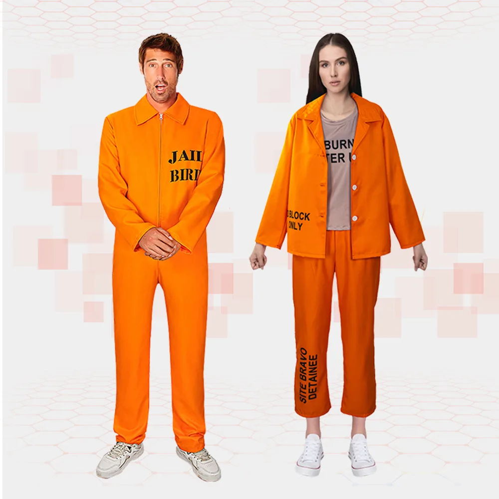 

Cisas Cosplay Orange Prisoner Suit One-Piece Overalls Workwear Sle Suicide Squad Prisoner Costume Women's Faion