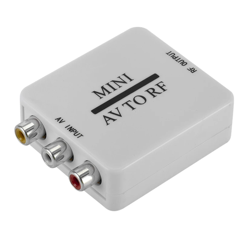 Mini AV to RF RCA Adapter AV to RF Converter RCA AV/CVSB L/R Video Composite AV Scaler Converter For PC HDTV Projector