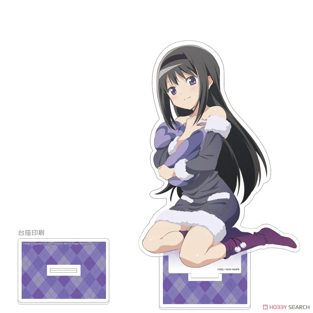 Anime Puella Magi Madoka Magica soporte acrílico figura de dibujos animados Miki Sayaka Akemi Homura colección de Cosplay modelo placa de juguete 15cm