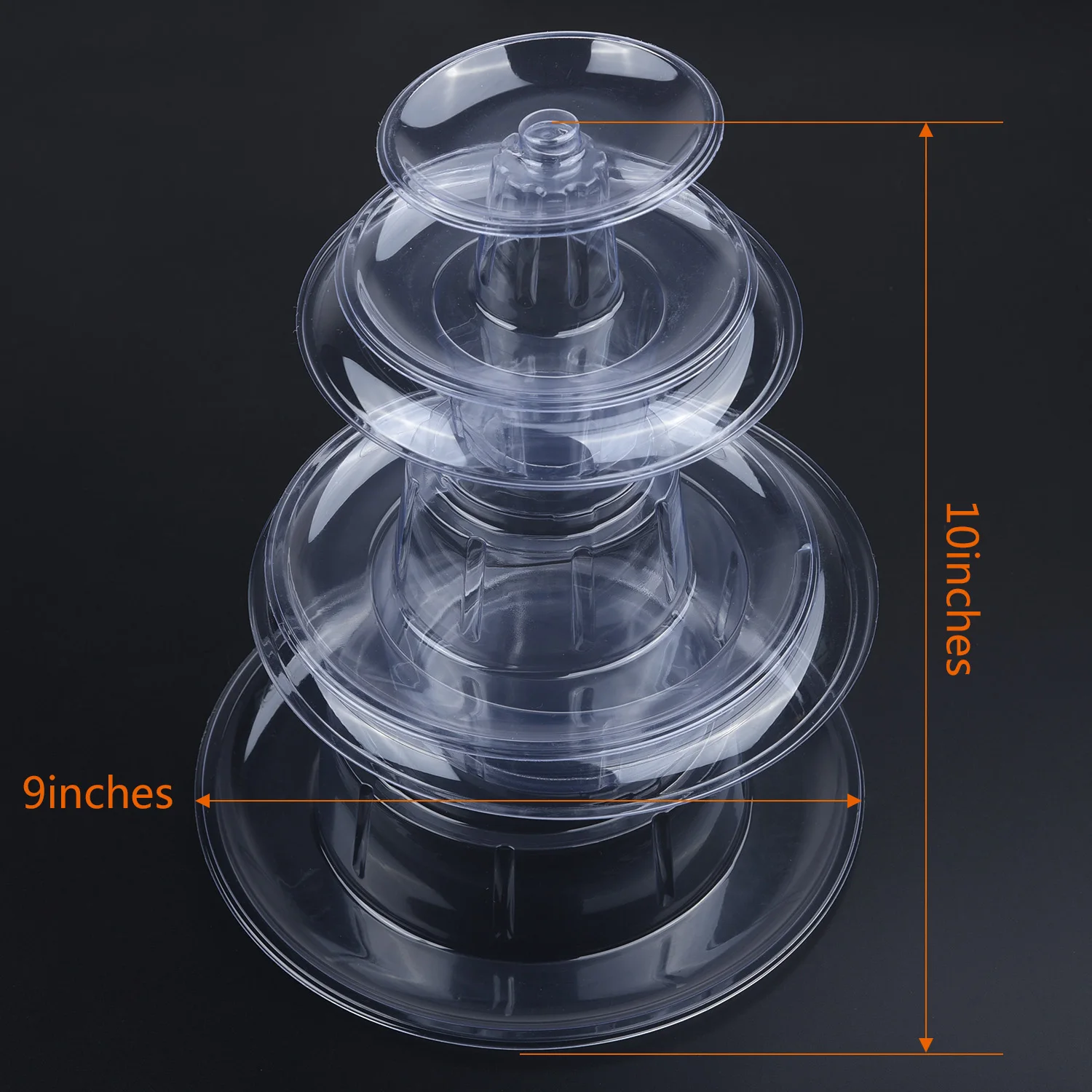 

6 Tiers Round Macaroon Tower Stand Cake Display Rack For Tray Clear Pyramid Rack Wedding BirthdayParty Supplie