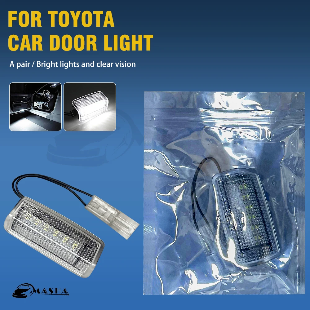 

2Pcs LED Car Door Light Auto Signal Lamp For Toyota Camry XV40 XV50 55 XV70 Land Cruiser 200 Corolla Highlander XU20 XU40 XU50