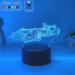 1pcs sports car modeling 3D nightlight, USB interface, Thanksgiving, holiday gift table light for friends.