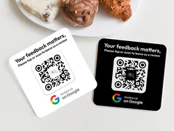 NFC Google Tap To Review Plaque to Boost Your Online Presence Business Review with QR Code Custom Acrylic Social Media Signs