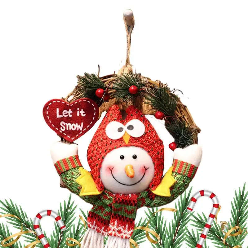 

Cartoon Christmas Wreath 7.8 Inches Christmas Door Wreath For Home Winter Wreaths Decorations For Holiday Thanksgiving