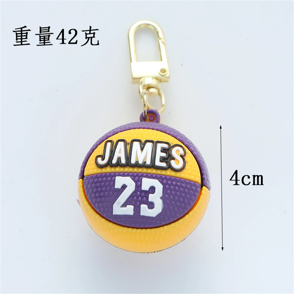 Mini Basketball Pendant Keychain Sporty Style Keyring for Women Men Car Key Holder Handbag Accessories Fans\' Souvenir Gift