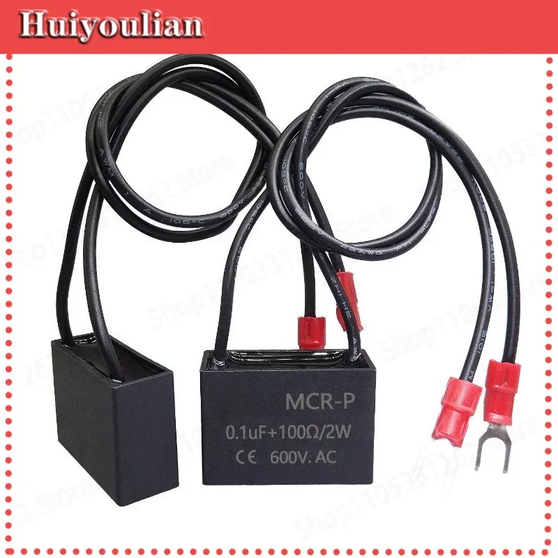 10 Pcs Industrial High Reliability RC Snubber 0.1UF 100R 2W 600V Anti-interference Surge Suppressor
