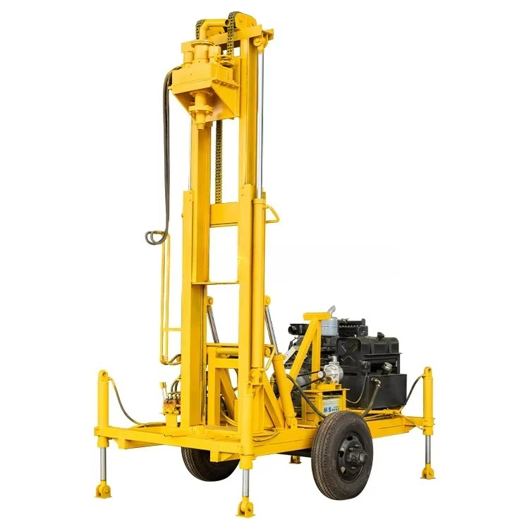 High Efficiency Water Well Rig Customized Easy Operation 1200KG Diesel Hydraulic Wheeled Driller