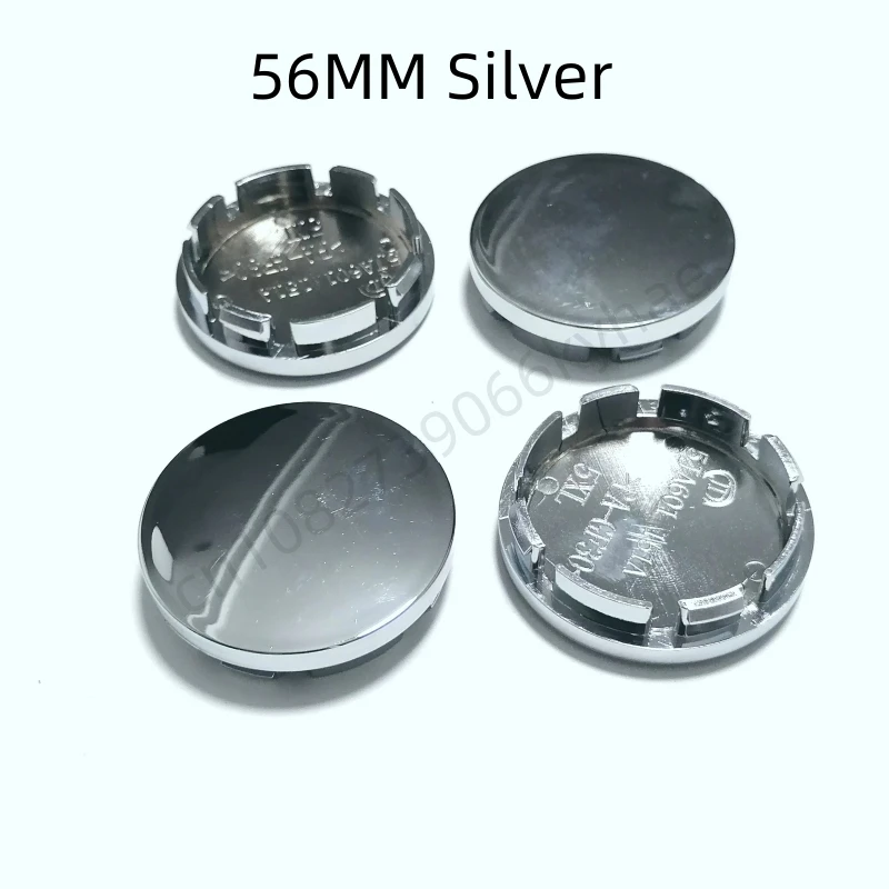 

4pcs Car Black Silver Wheel Hub Center Caps 56mm Rim Cover Auto No Logo Badge Universal Exterior Styling Accessories