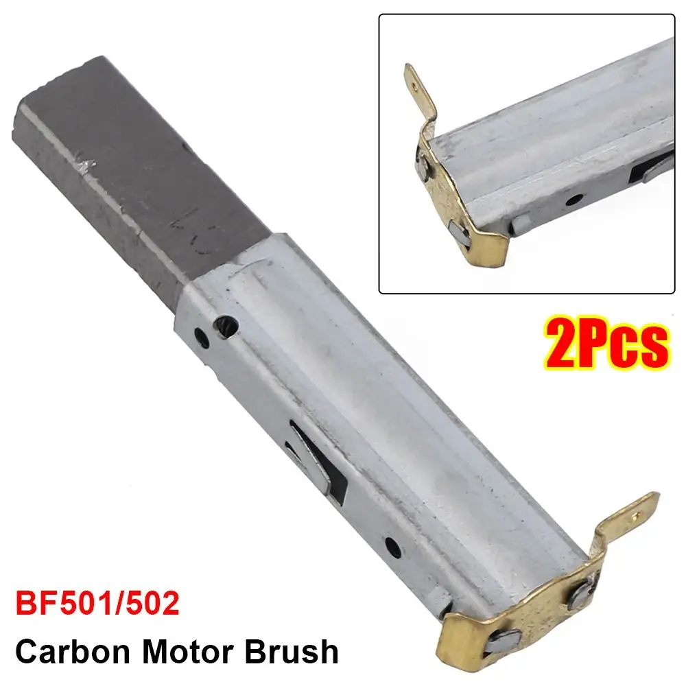2Pcs BF501/502 Carbon Motor Brush Holder Wear-resistant Sweaper Replacement Accessories Universal Black Carbon Brush Set