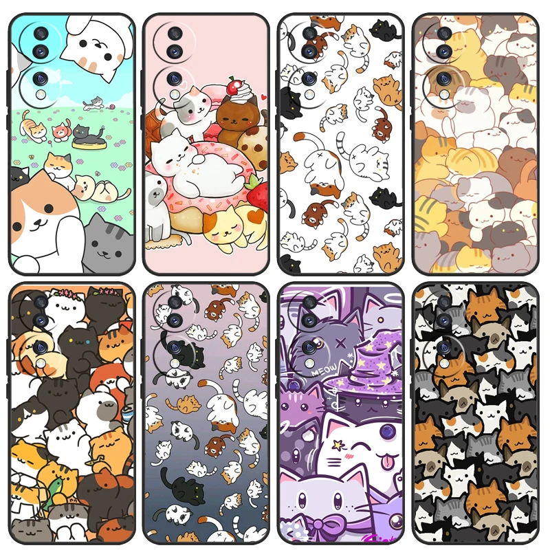 Neko Atsume Case For Honor X8 X6 X7 X9 Magic 4 5 Pro 50 70 90 Lite 8X Honor X9a X6a X7a X8a X9b Cover