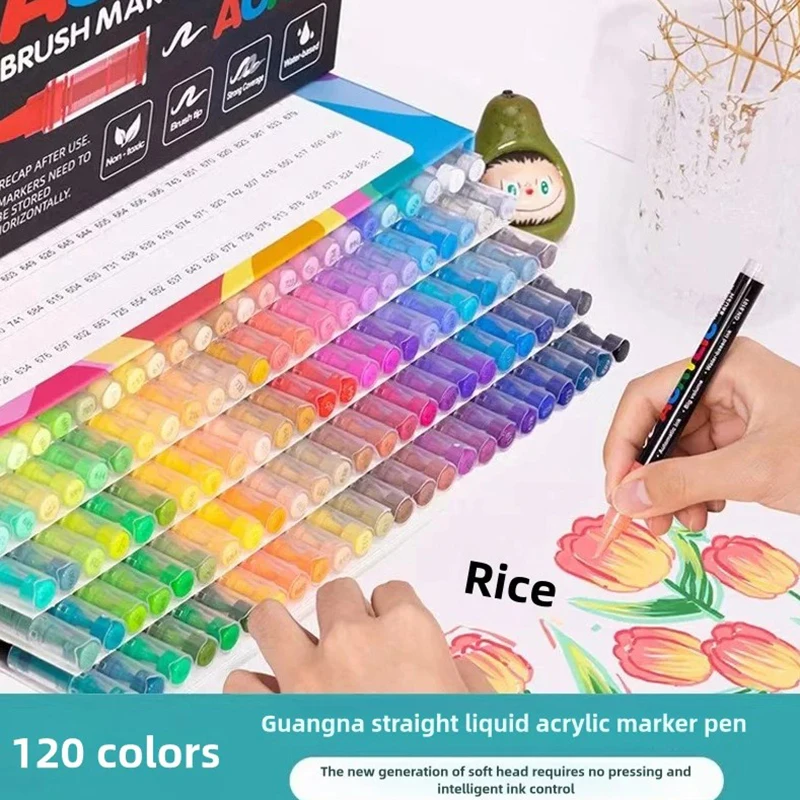 Replacement Cores For Acrylic Paint GuangNa Markers Brush Tips Painting For Rock Painting Festival Gift DIY Art Sationery Supply