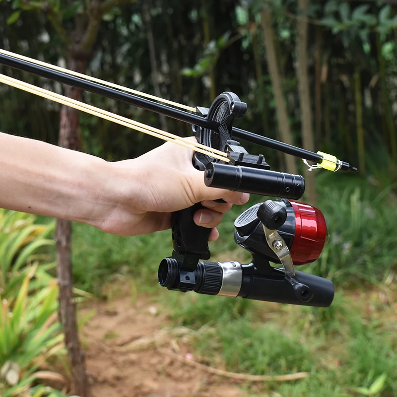 Professional Fishing Slingshot Outdoor Laser Shooting Tool Kit for Hunting with Arrow and Rubber Band