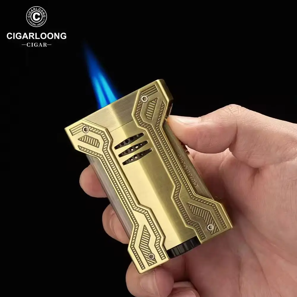 

Windproof Cigar Torch Lighter - Premium Alloy, Heat Resistant Nozzle, CB-25B1 with Gift Box