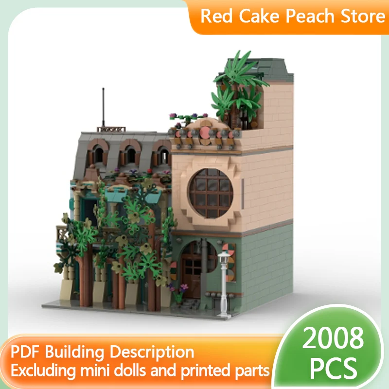 

Модель городской улицы MOC, строительные блоки, архитектурный модульный конструктор, технология сборки, детские праздничные подарки, игрушки для сборки