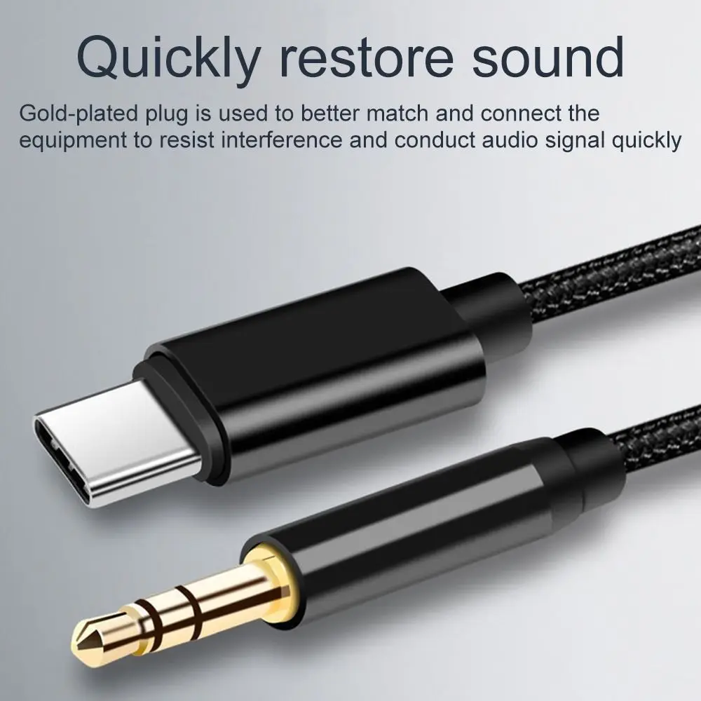 

Headphone Cable AUX cable For Huawei Audio Extension Cable Type-c to 3.5mm 3.5mm Interfaces Auxiliary Power Cable
