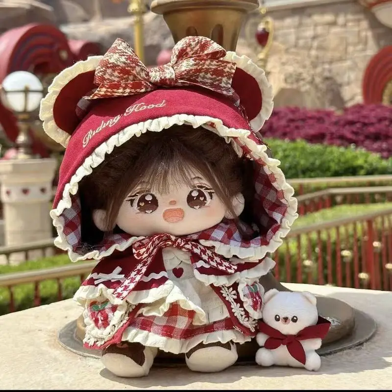 

Милый красный плащ Butter Song с хлопковой кукольной одеждой 20 см. Милое платье куклы.