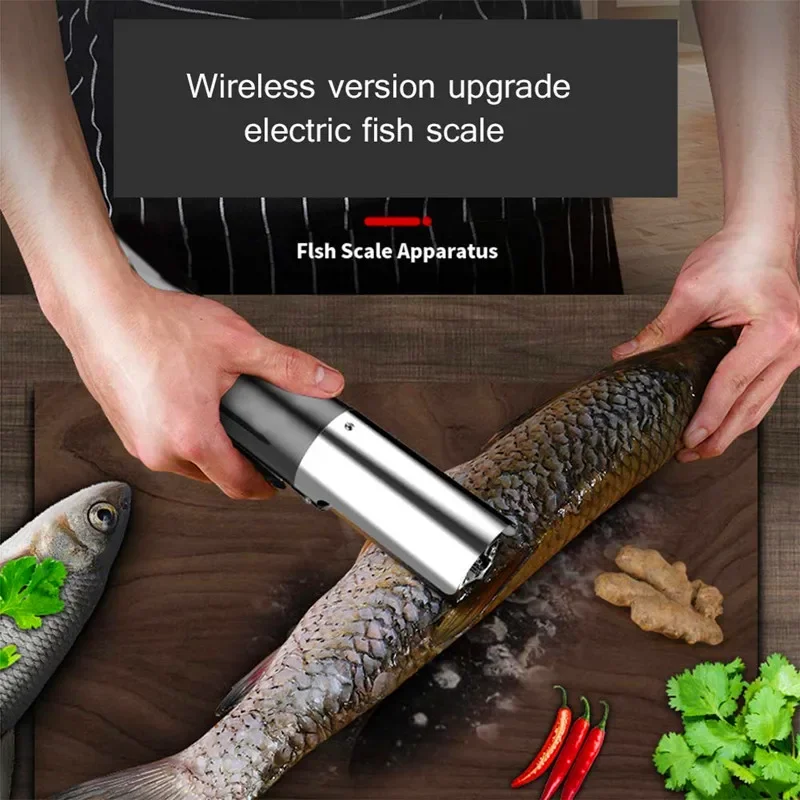 ANYOHOE Cordless Portable Electric Fish Scaler Waterproof Fish Scale Remover Fish Scale Cleaner Rechargeable Kitchen Tools