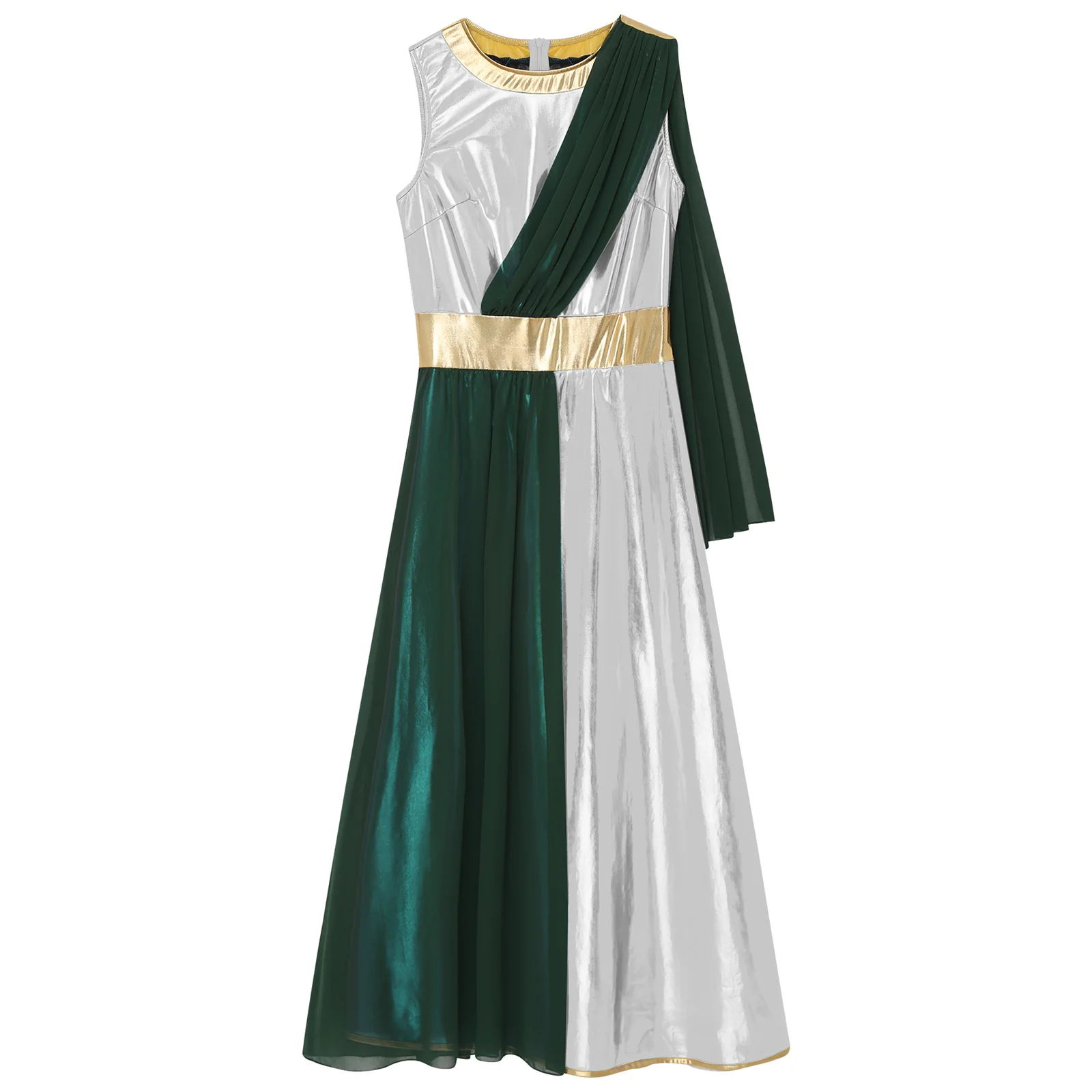 

Women Medieval Greece Roman Princess Cosplay Dress Gowns Sleeveless Toga Tunic Dress for Carnival Halloween Party Raves Outfits