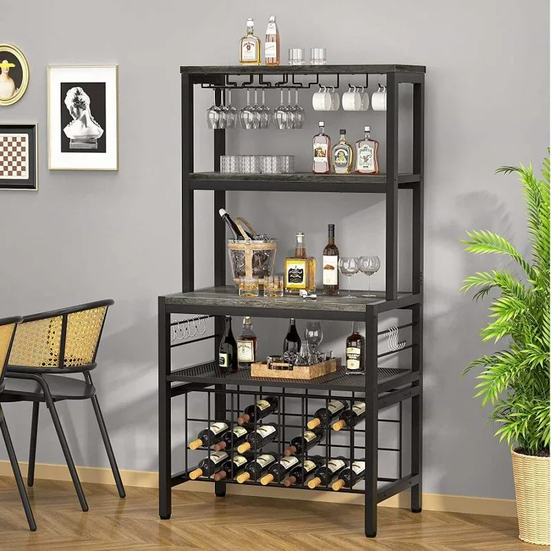 Wine rack table independent bar floor wine cabinet storage home kitchen restaurant multifunctional wine cabinet