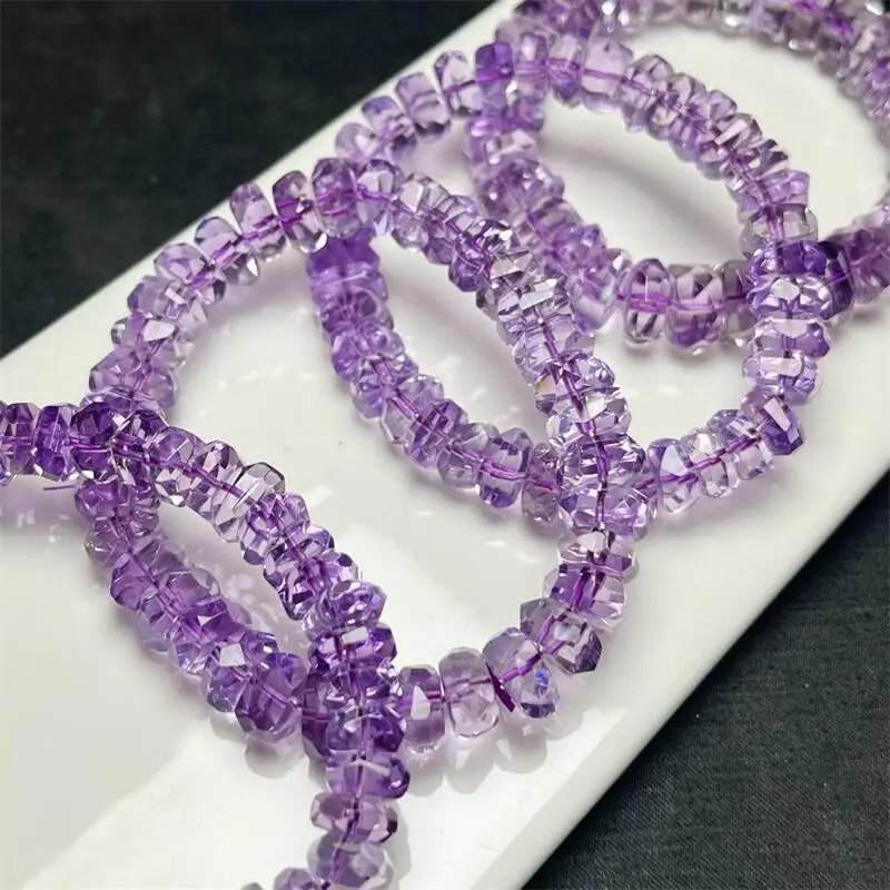 Natural Freeform Amethyst Bracelet Healing Gemstone Crystal Strand Bangles Lovers Jewelry Gift 1PCS