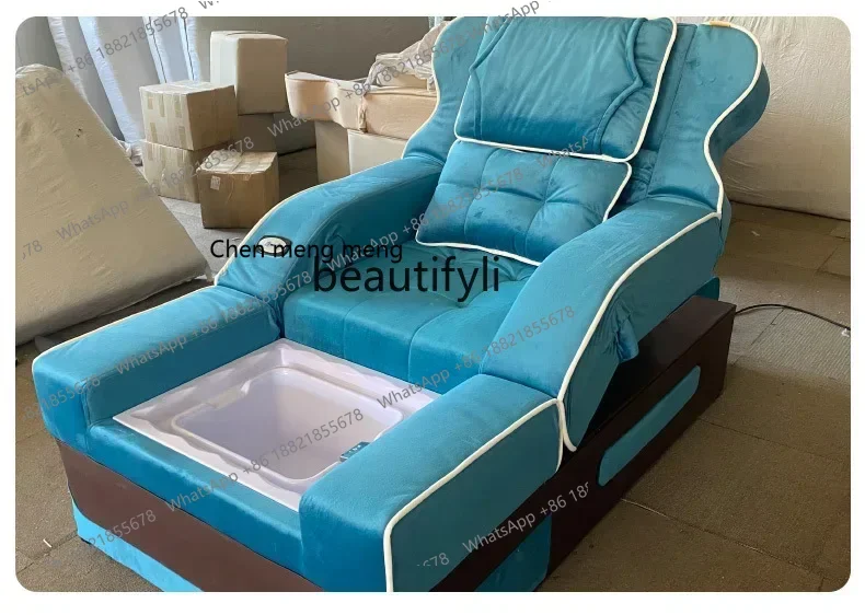 X Factory Shampoo and Foot Washing Integrated Electric Bed Ear Cleaning Spa Massage Couch Circulating Water Head Therapy Recline